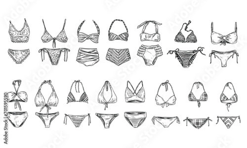 women swimwear handdrawn collection