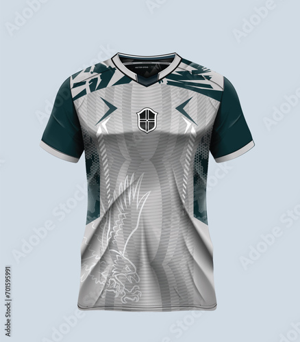 -shirt sport design template, Soccer jersey mockup for football club