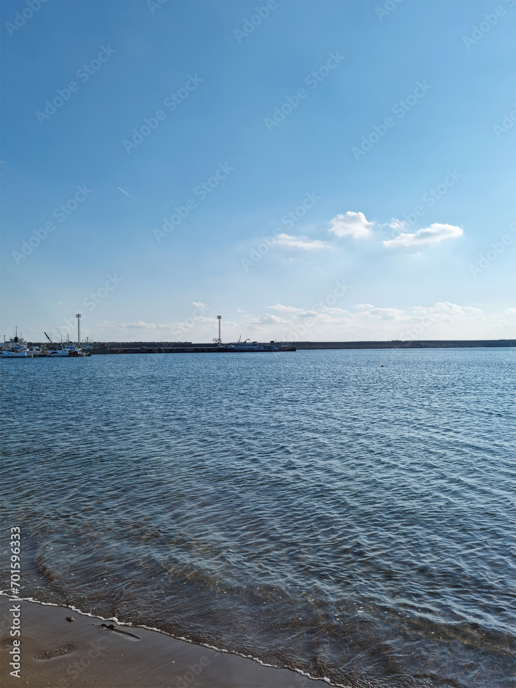 blue sky and blue sea