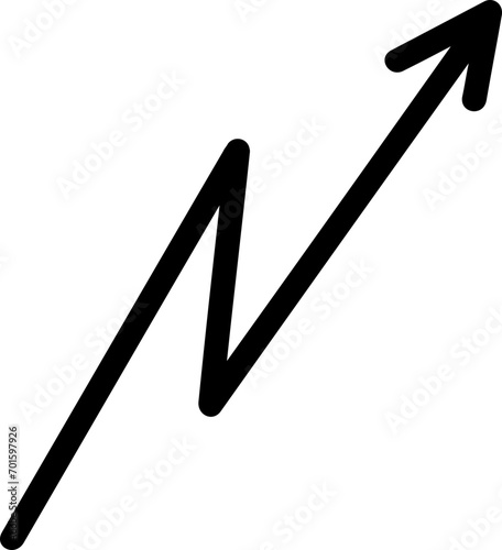 doodle arrow shape