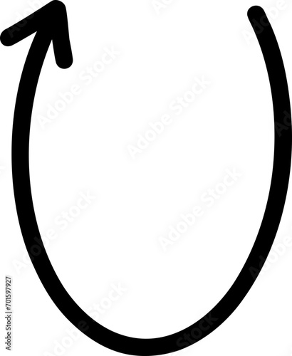 doodle arrow shape