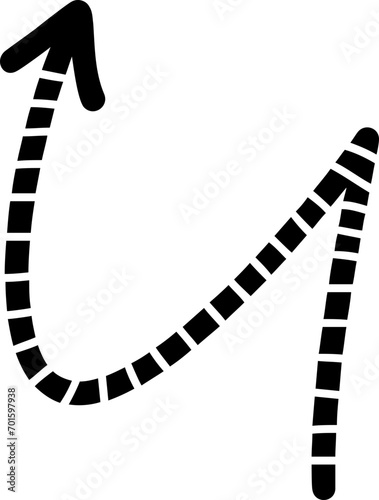 doodle arrow shape