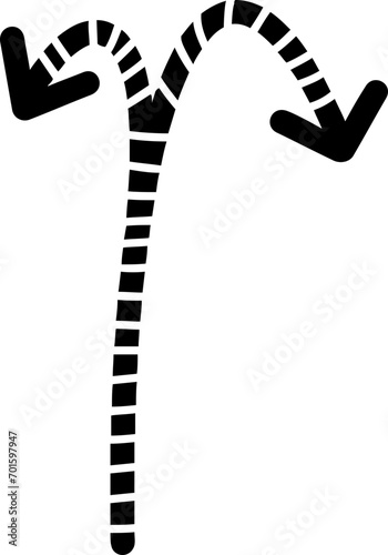 doodle arrow shape