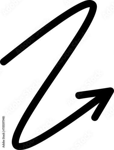 doodle arrow shape