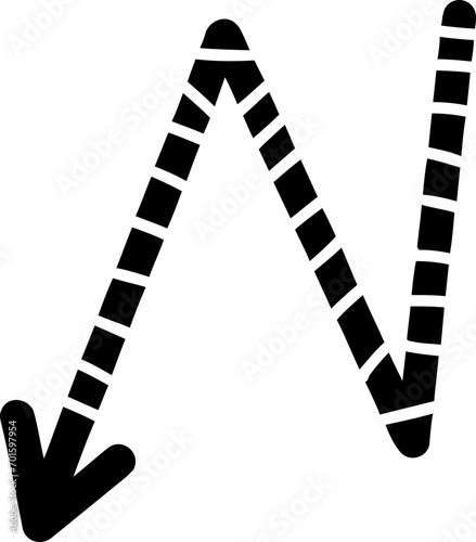 doodle arrow shape