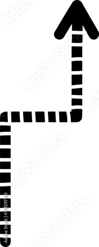 doodle arrow shape