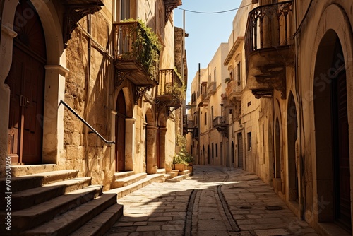 Fototapeta Naklejka Na Ścianę i Meble -  Alleyway. Putignano. Puglia. Italy, AI Generated