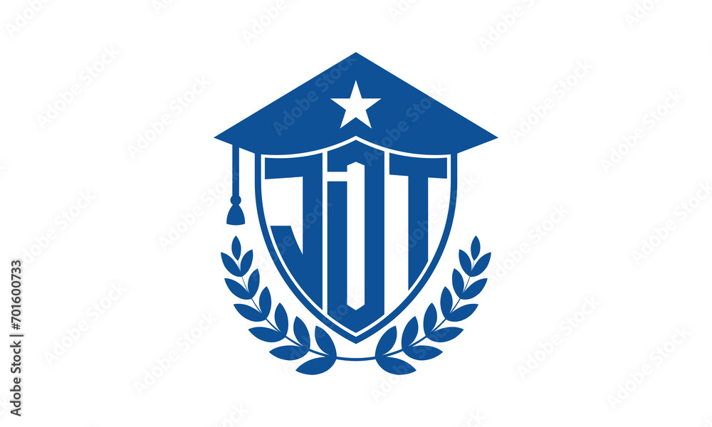 JDT three letter iconic academic logo design vector template. monogram, abstract, school, college, university, graduation cap symbol logo, shield, model, institute, educational, coaching canter, tech JDT three letter iconic academic logo design vector template. monogram, abstract, school, college, university, graduation cap symbol logo, shield, model, institute, educational, coaching canter, tech
