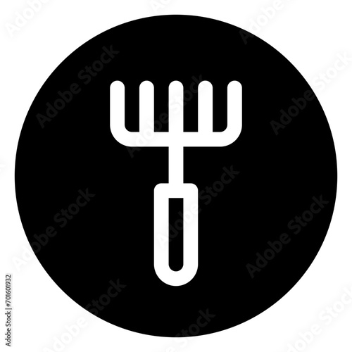 pitchfork glyph icon