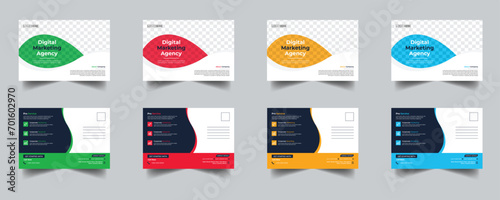 Modern Creative Corporate Post Card Template, Vector Template for Opening Invitation Editable, Professional Business Postcard Design, Event Card Design, Invitation Design, Direct Mail EDDM Template