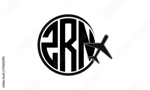 ZRN three initial letter circle tour & travel agency logo design vector template. hajj Umrah agency, abstract, wordmark, business, monogram, minimalist, brand, company, flat, tourism agency, tourist photo