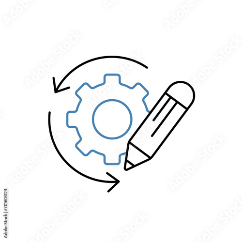 modification concept line icon. Simple element illustration. modification concept outline symbol design.