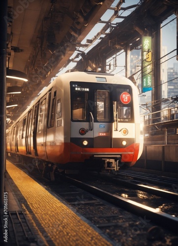 Japanese metro, stunning render, unreal engine, 8k, architectural masterpiece 