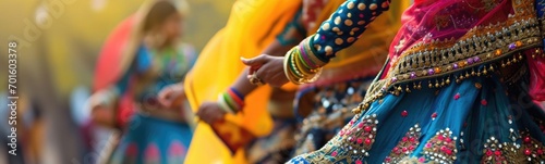 Indian folk dance background. Banner photo