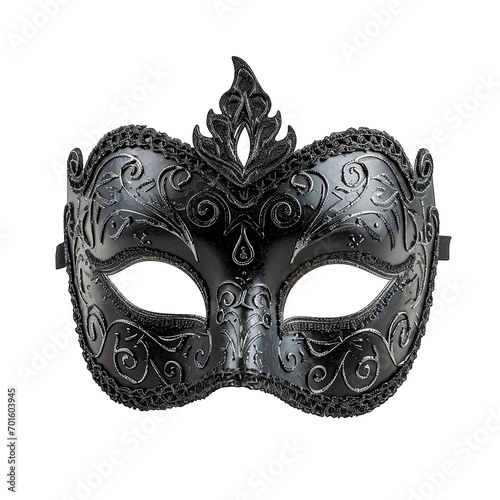 Black carnival mask isolated on a white background © twilight mist