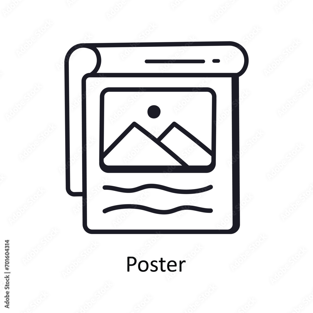 Poster vector outline doodle Design illustration. Symbol on White background EPS 10 File Poster vector outline doodle Design illustration. Symbol on White background EPS 10 File