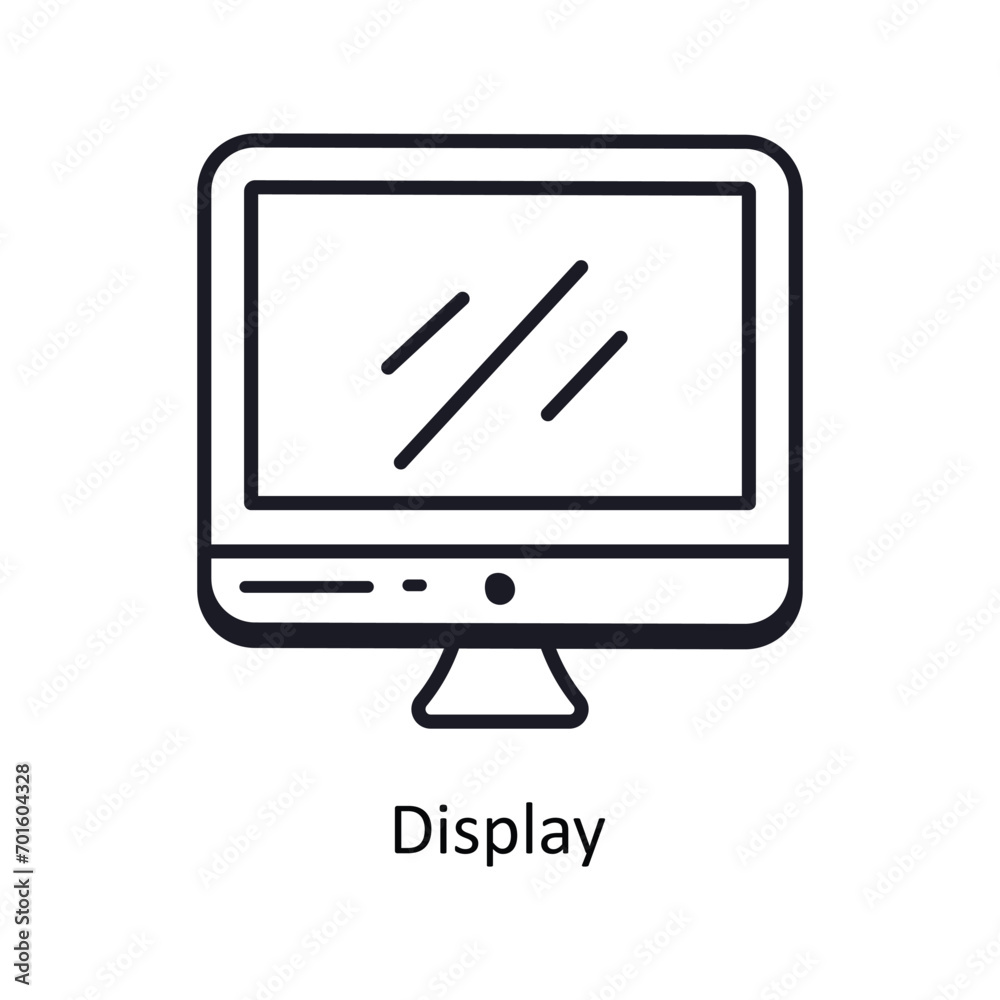 Display vector outline doodle Design illustration. Symbol on White background EPS 10 File Display vector outline doodle Design illustration. Symbol on White background EPS 10 File