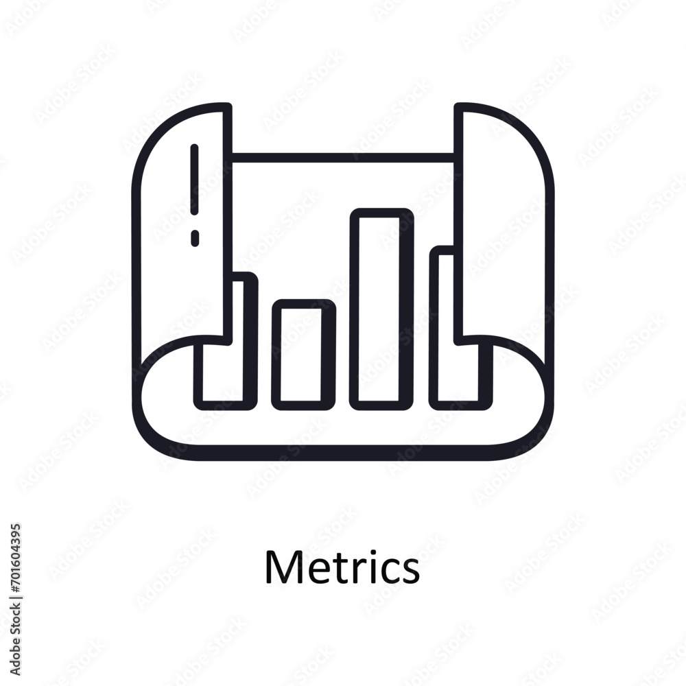 Metrics vector outline doodle Design illustration. Symbol on White background EPS 10 File Metrics vector outline doodle Design illustration. Symbol on White background EPS 10 File