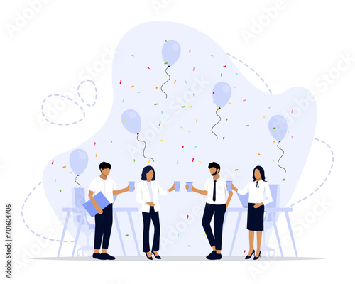 Employee celebration concept illustration