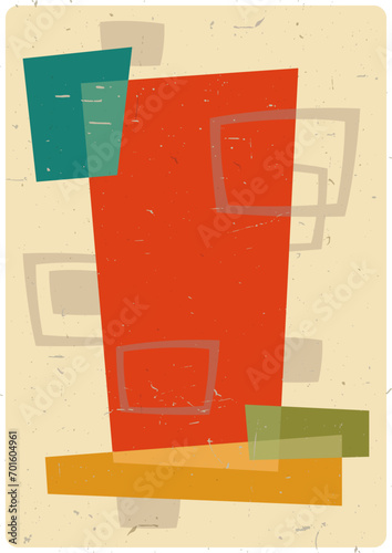 1950s |Style Event Background Wallpaper, Mid Century Modern Colors and Shapes, Aged Texture Pattern