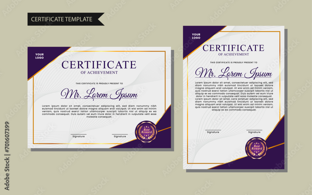 Business, Training Achievement Certificate Template