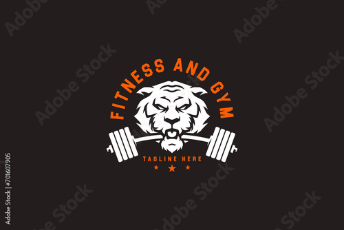 wild tiger fitness and gym modern logo design for gym and fitness industry