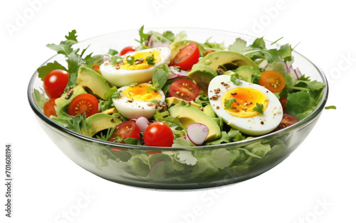 Savor the Freshness of a Garden Salad on White or PNG Transparent Background