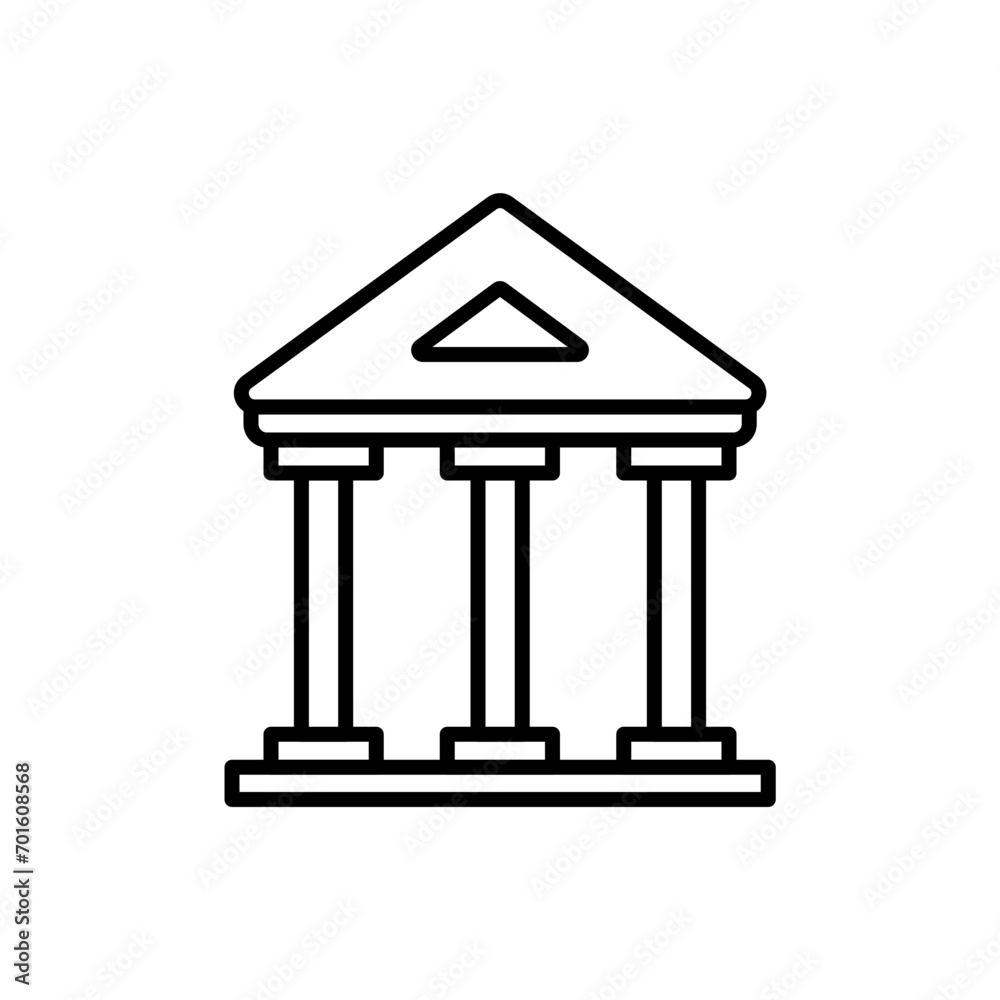 Bank building outline icons, minimalist vector illustration ,simple transparent graphic element .Isolated on white background Bank building outline icons, minimalist vector illustration ,simple transparent graphic element .Isolated on white background