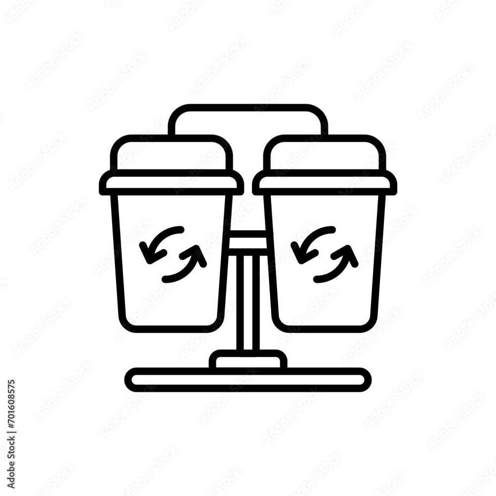 Recycle trash outline icons, minimalist vector illustration ,simple transparent graphic element .Isolated on white background Recycle trash outline icons, minimalist vector illustration ,simple transparent graphic element .Isolated on white background