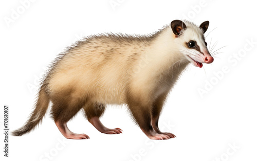 The Evolutionary Tale of the Virginian Opossum on White or PNG Transparent Background photo