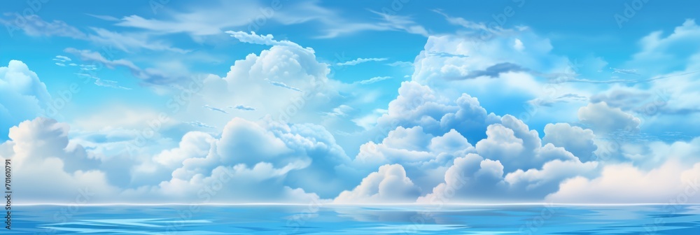 Background blue sky with white clouds