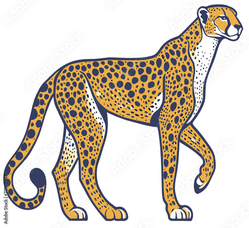 Fototapeta Naklejka Na Ścianę i Meble -  illustration cheetah vector 