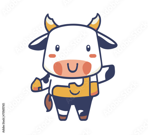 cute cow cartoon character