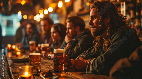 group of people drinking beer