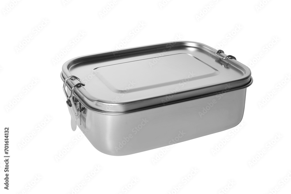stainless steel food container isolated on white background. stainless steel food container isolated on white background.