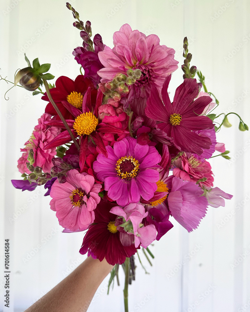 custom made wallpaper toronto digitalbouquet of flowers in a hand