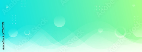 Banner background. Bright color. Green and blue gradation. Wave effect style .Memphis. Vector