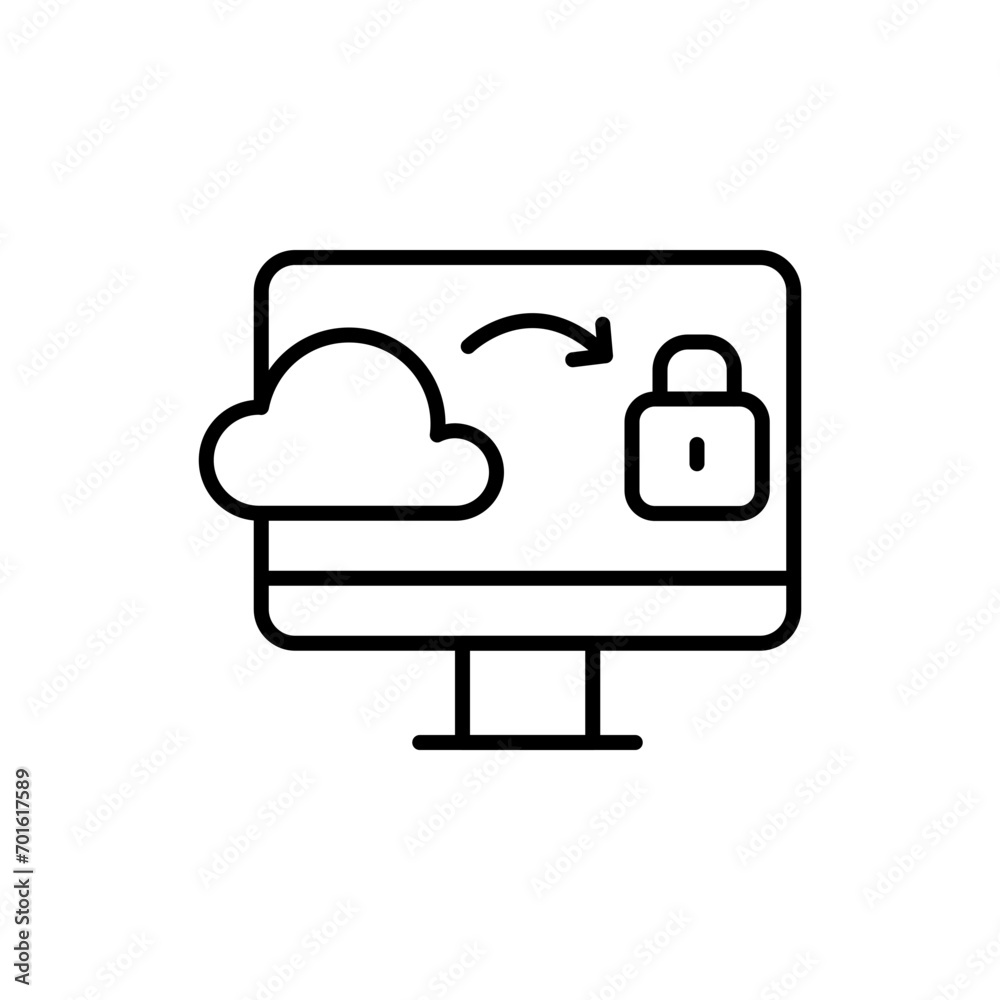 Cloud computing outline icons, minimalist vector illustration ,simple transparent graphic element .Isolated on white background Cloud computing outline icons, minimalist vector illustration ,simple transparent graphic element .Isolated on white background