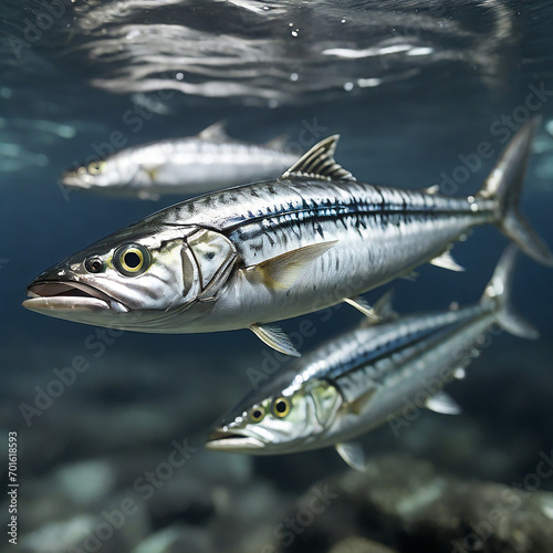 Mackerel Harmonious Exploration of Culinary Delights and Oceanic Conservation Journeys ai generated