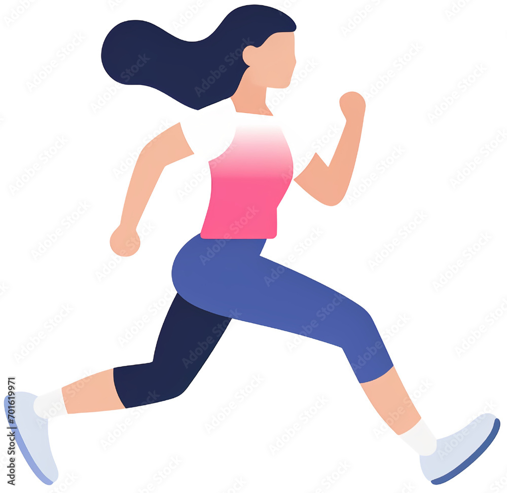 달리기 운동하는 여성