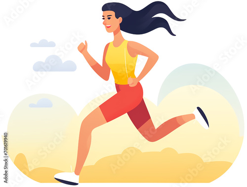 달리기 운동하는 여성