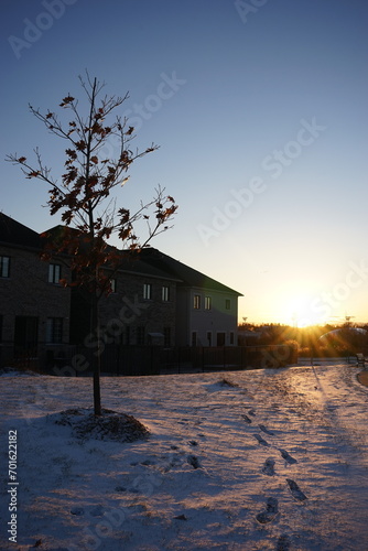 house in the winter