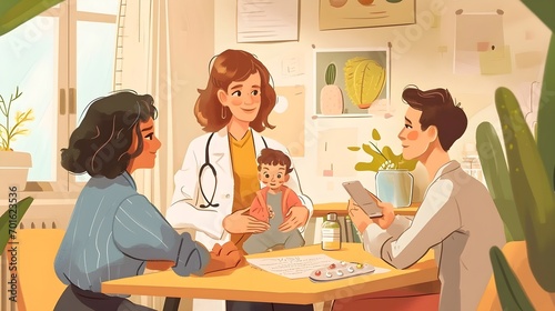 Pediatrician's Embrace Nurturing Reassurance and Expert Advice for Parents