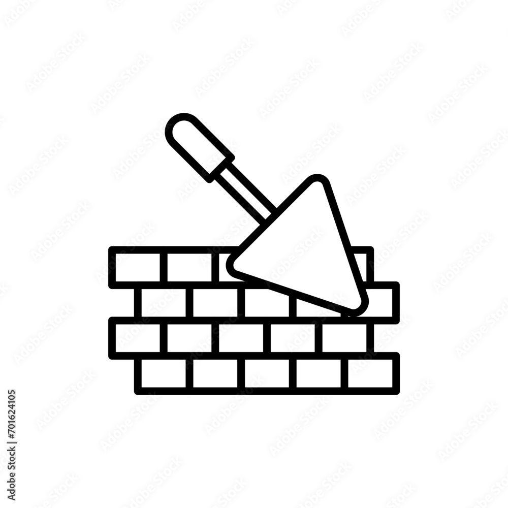 Brick wall outline icons, minimalist vector illustration ,simple transparent graphic element .Isolated on white background Brick wall outline icons, minimalist vector illustration ,simple transparent graphic element .Isolated on white background
