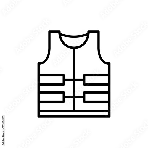 Vest outline icons, minimalist vector illustration ,simple transparent graphic element .Isolated on white background