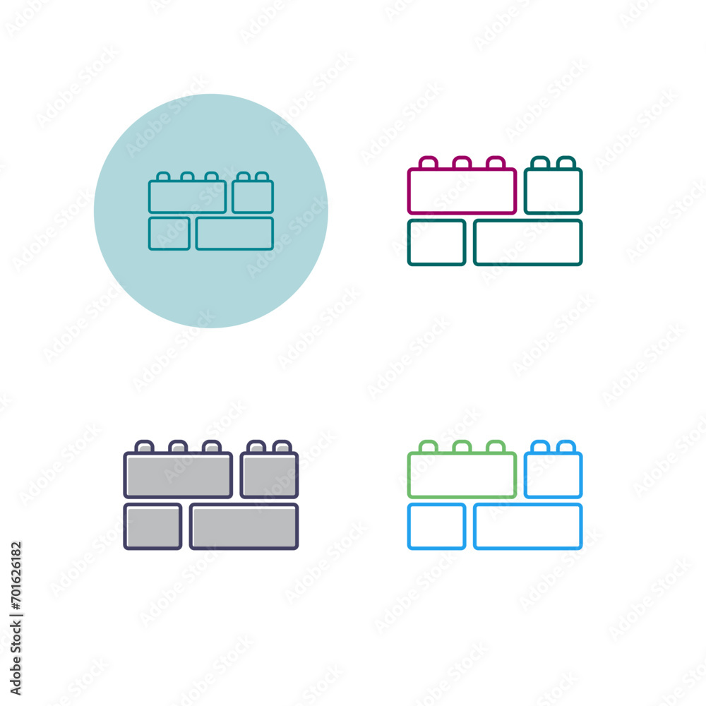 Fototapeta premium Blocks Vector Icon