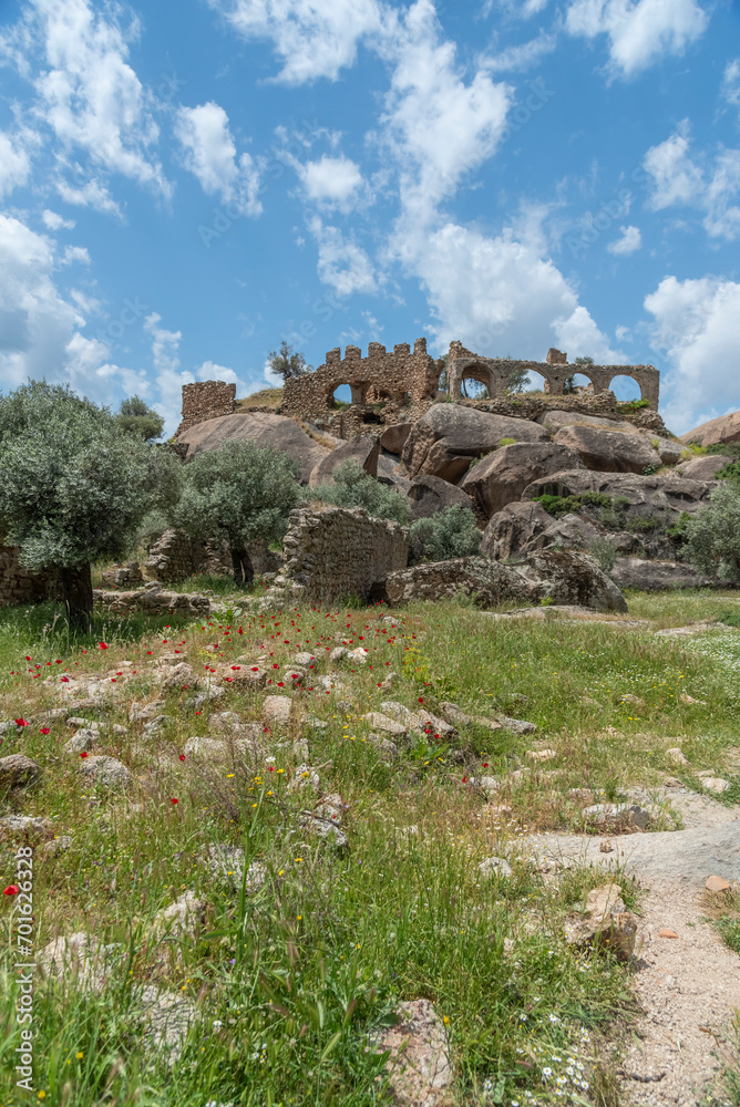 Ancient settlements and places of worship around Lake Bafa with different rock forms and religious drawings