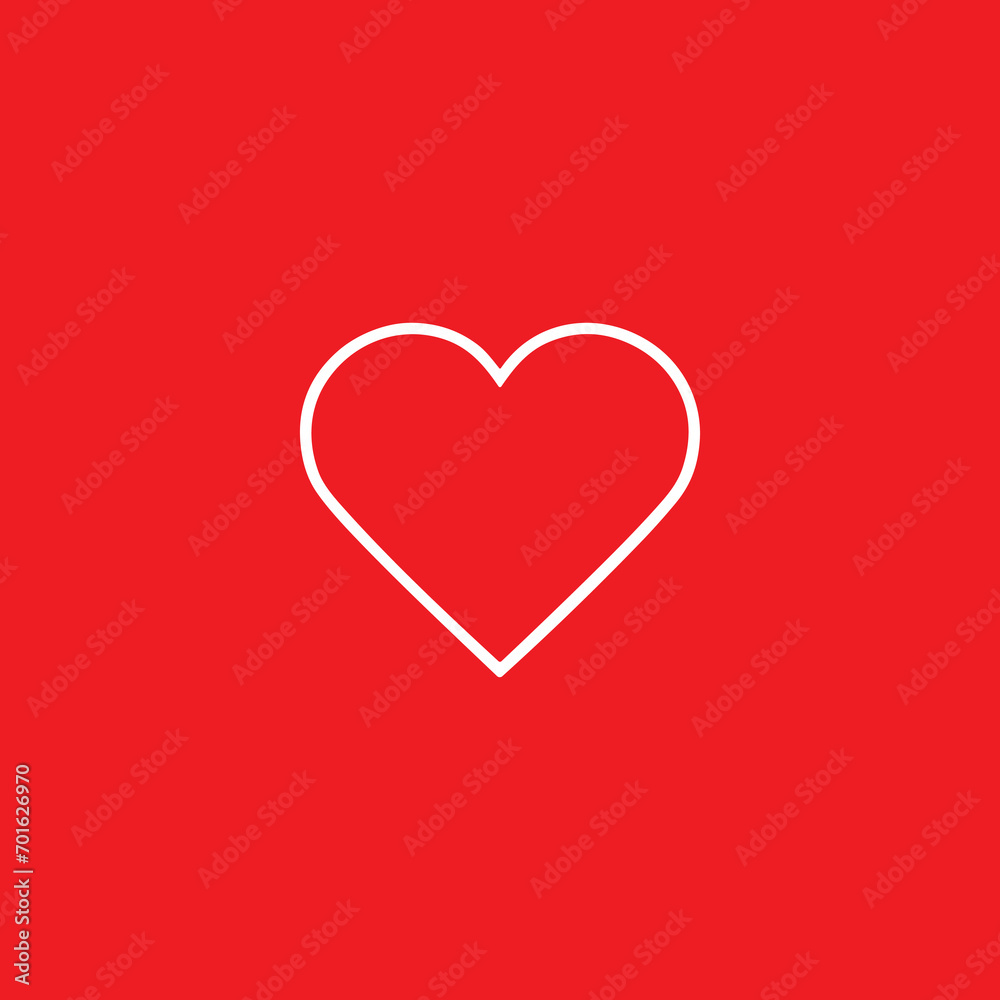 vector graphics of heart icons on a red background