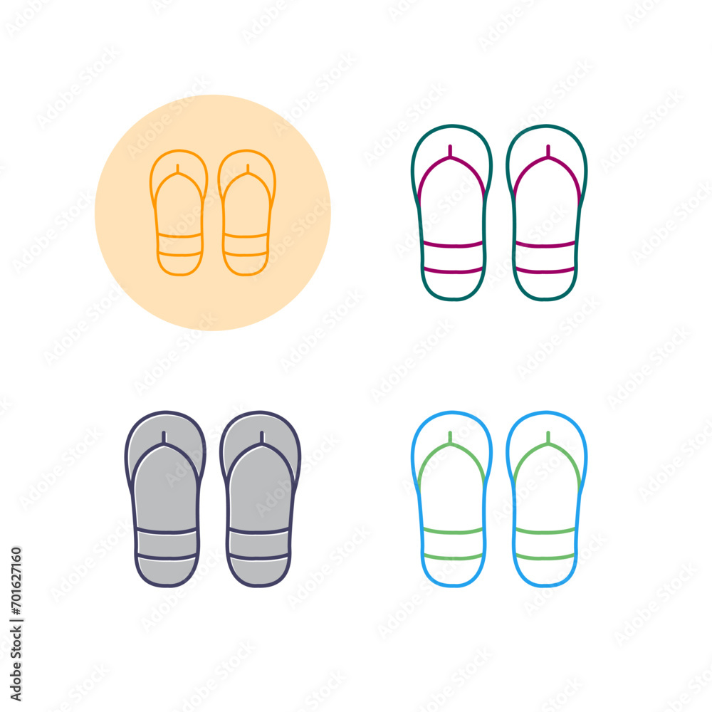 Flip Flops Vector Icon Flip Flops Vector Icon