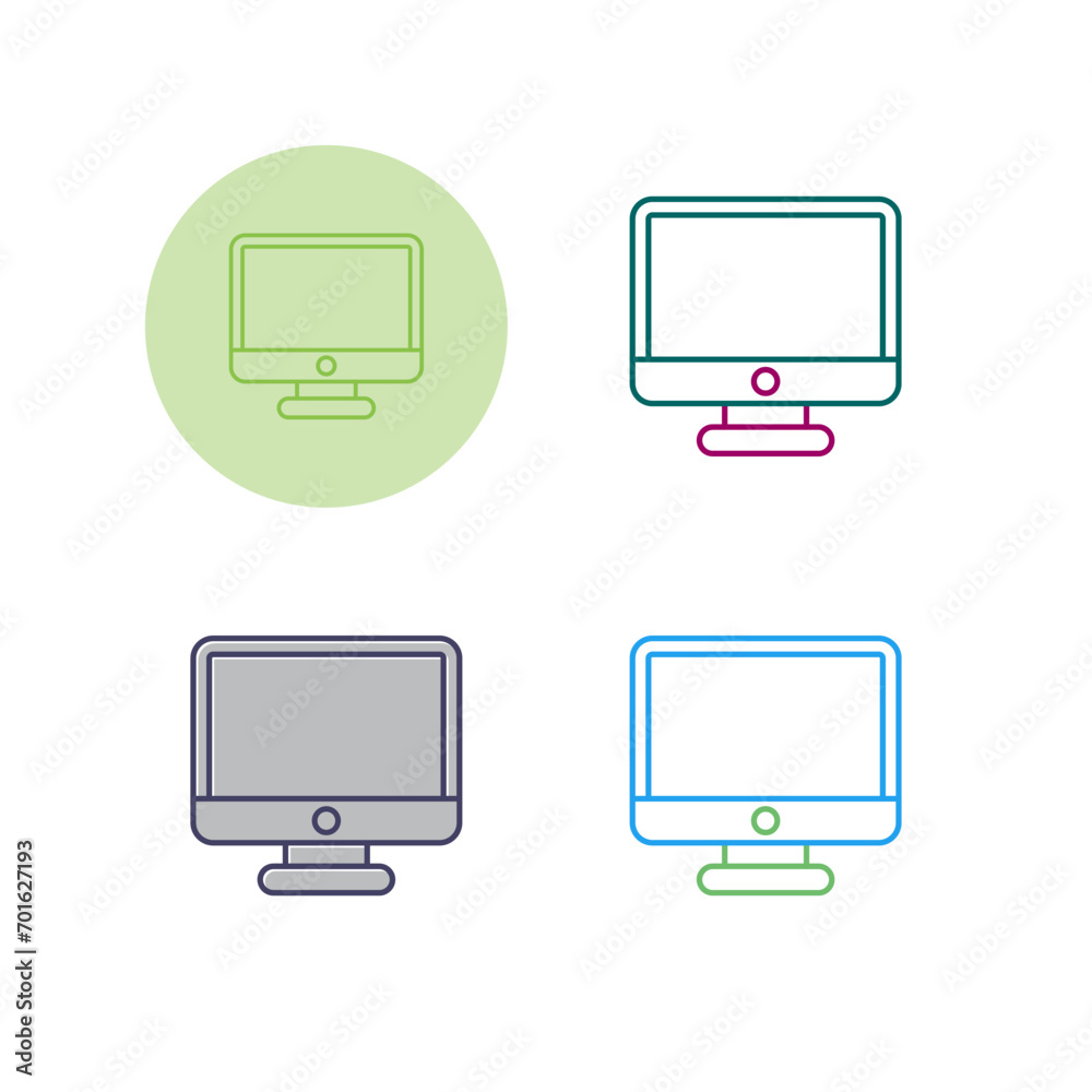Monitor Vector Icon Monitor Vector Icon